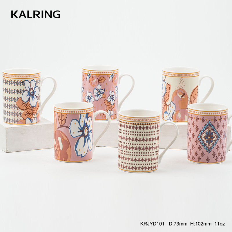 Ceramic cup Drinking mug with designs