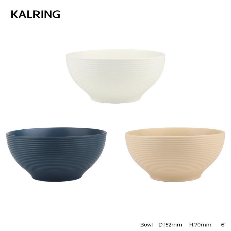 Threaded matte glazed tableware